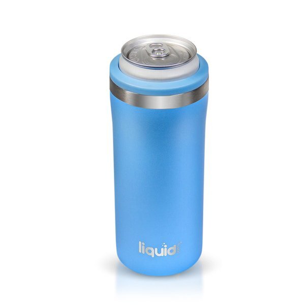 Liquid Fusion® Double Wall Stainless Steel Skinny Can Cooler, 12oz.