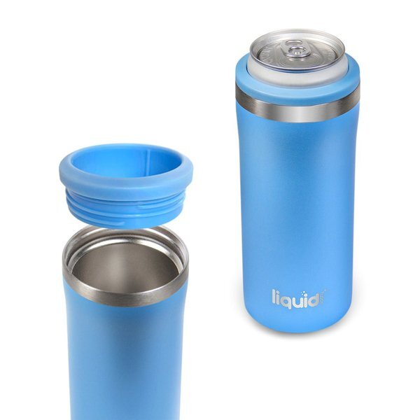 Liquid Fusion® Double Wall Stainless Steel Skinny Can Cooler, 12oz.
