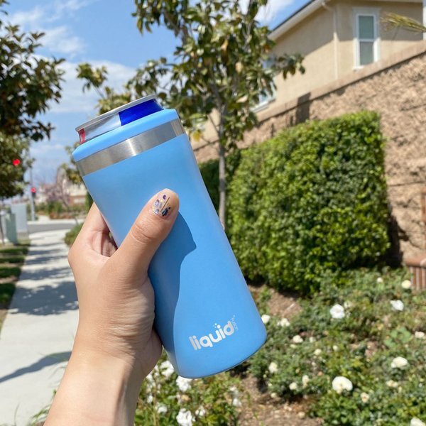 Liquid Fusion® Double Wall Stainless Steel Skinny Can Cooler, 12oz.