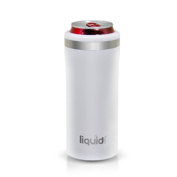 Liquid Fusion® Double Wall Stainless Steel Skinny Can Cooler, 12oz.