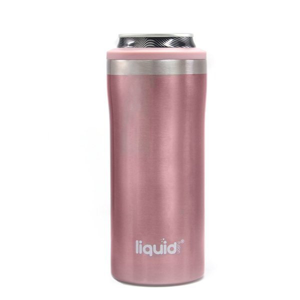 Liquid Fusion® Double Wall Stainless Steel Skinny Can Cooler, 12oz.