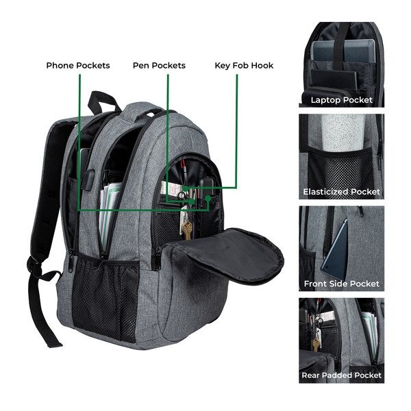Metro Travel Polyester Laptop Backpack