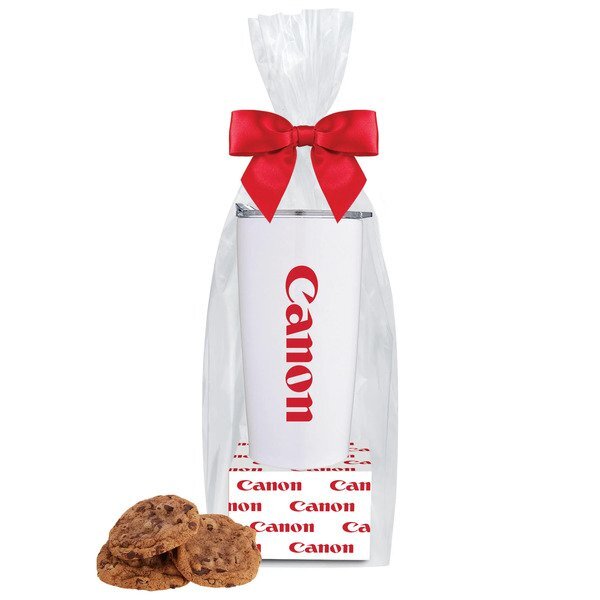 Gourmet Chocolate Chunk Cookie Box & Straight Tumbler Gift Set