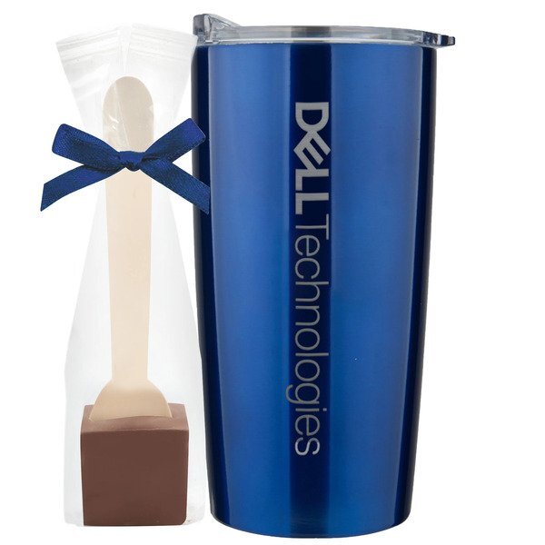 Milk Chocolate Hot Chocolate Spoon & Straight Tumbler Gift Set