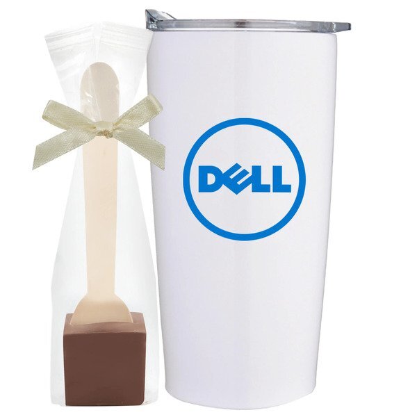Milk Chocolate Hot Chocolate Spoon & Straight Tumbler Gift Set