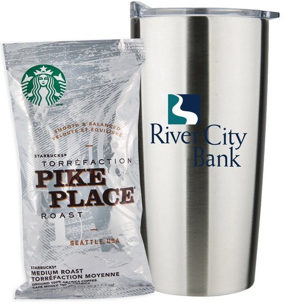 Starbucks® Pike Place Ground Coffee & Straight Tumbler Gift Set