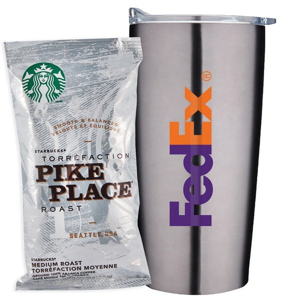Starbucks® Pike Place Ground Coffee & Straight Tumbler Gift Set