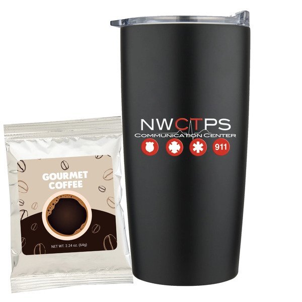 Gourmet Coffee Packet & Straight Tumbler Gift Set