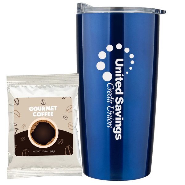 Gourmet Coffee Packet & Straight Tumbler Gift Set