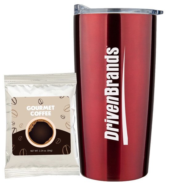 Gourmet Coffee Packet & Straight Tumbler Gift Set