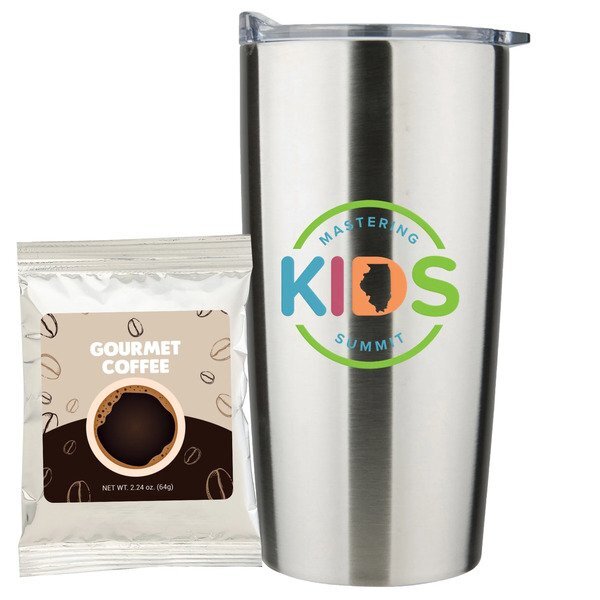 Gourmet Coffee Packet & Straight Tumbler Gift Set