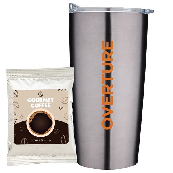 Gourmet Coffee Packet & Straight Tumbler Gift Set