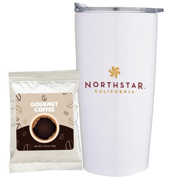Gourmet Coffee Packet & Straight Tumbler Gift Set