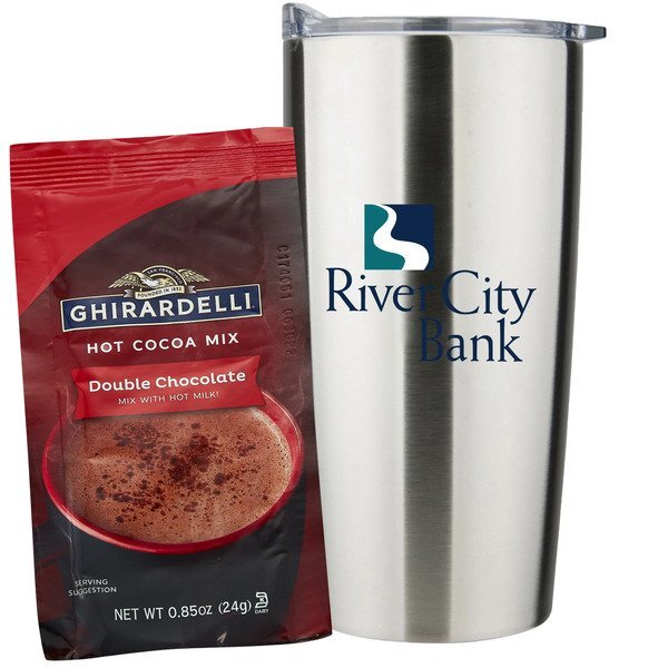 Ghirardelli® Hot Chocolate & Straight Tumbler Gift Set