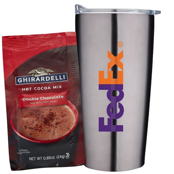 Ghirardelli® Hot Chocolate & Straight Tumbler Gift Set