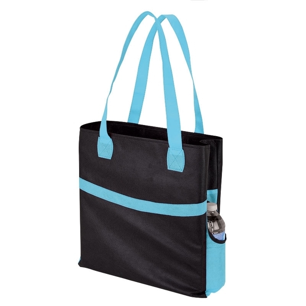 Swoop Color Accent Non-Woven Tote Bag