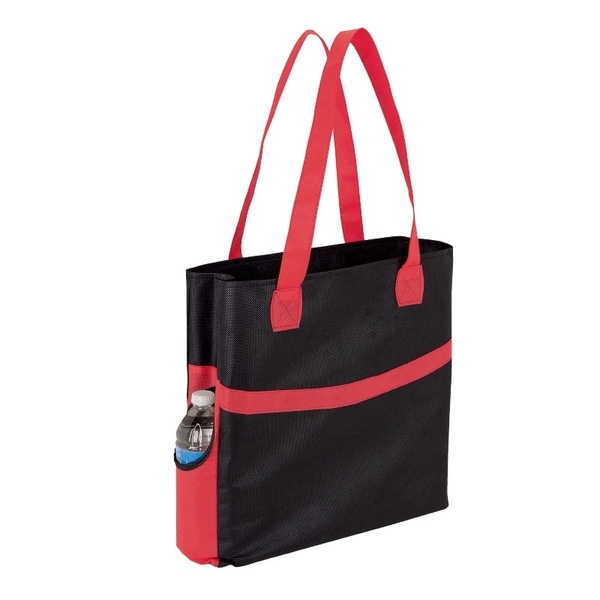 Swoop Color Accent Non-Woven Tote Bag