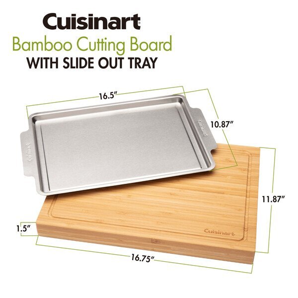 Cuisinart® BBQ Bamboo Cutting Board w/ Hidden Tray