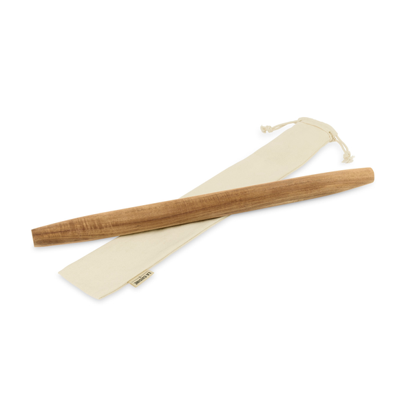 La Cuisine Acacia Wood French Rolling Pin w/ Storage Pouch