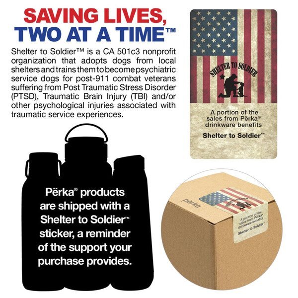 Perka® Salento Double Wall Ceramic Tumbler, 14oz.