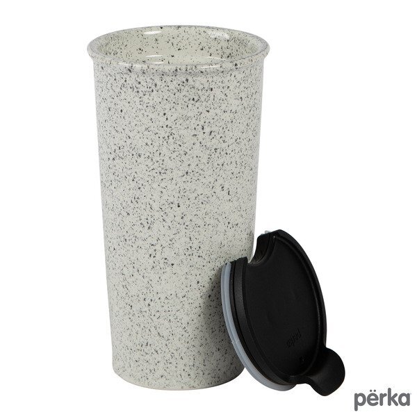 Perka® Salento Double Wall Ceramic Tumbler, 14oz.