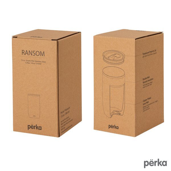 Perka® Ransom Double Wall Stainless Tumbler, 13oz.