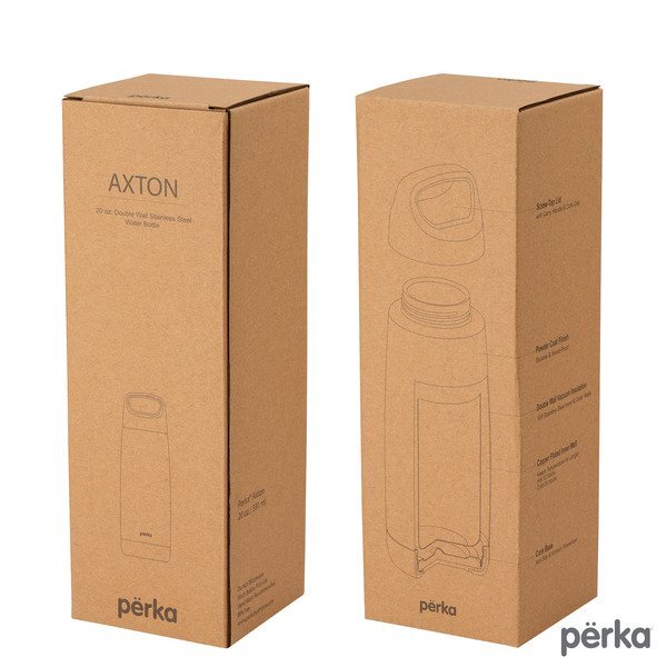 Perka® Axton Double Wall Stainless Steel Bottle, 20oz.