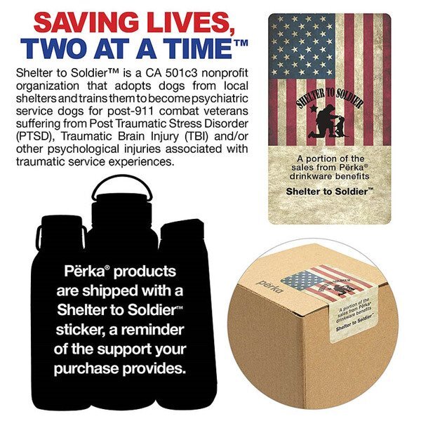 Perka® Axton Double Wall Stainless Steel Bottle, 20oz.