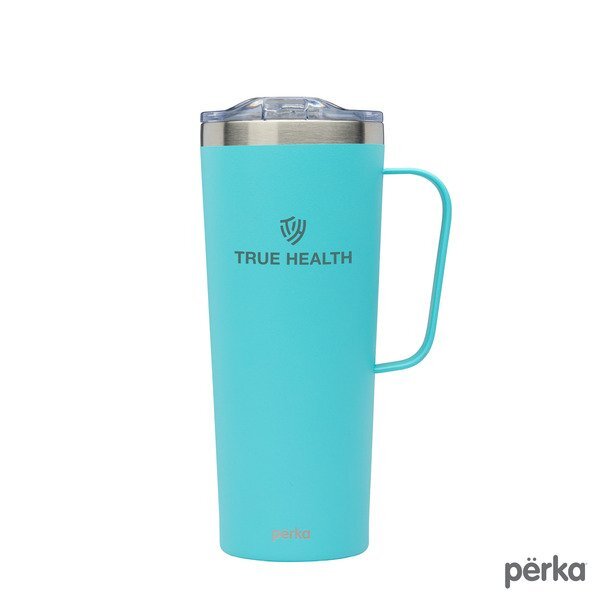 Perka® Winston Double Wall Stainless Steel Travel Mug, 28oz.