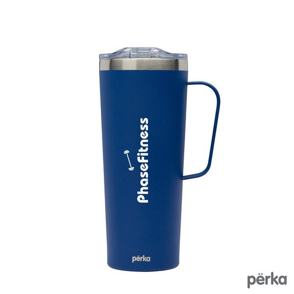 Perka® Winston Double Wall Stainless Steel Travel Mug, 28oz.