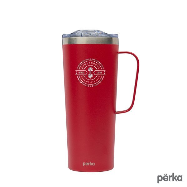 Perka® Winston Double Wall Stainless Steel Travel Mug, 28oz.