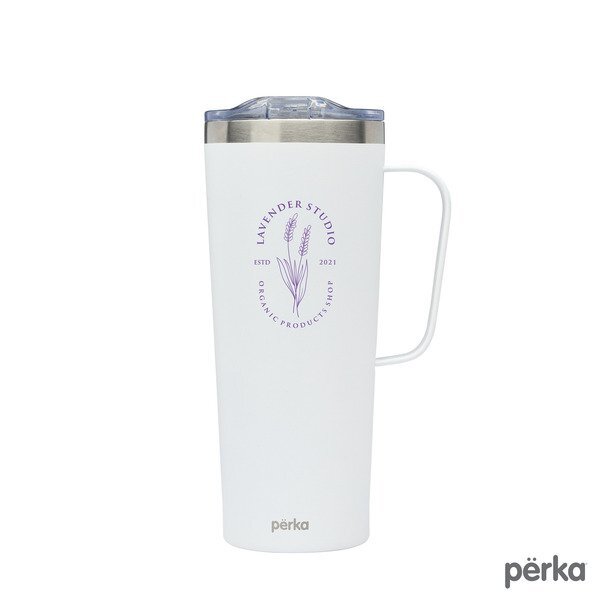 Perka® Winston Double Wall Stainless Steel Travel Mug, 28oz.