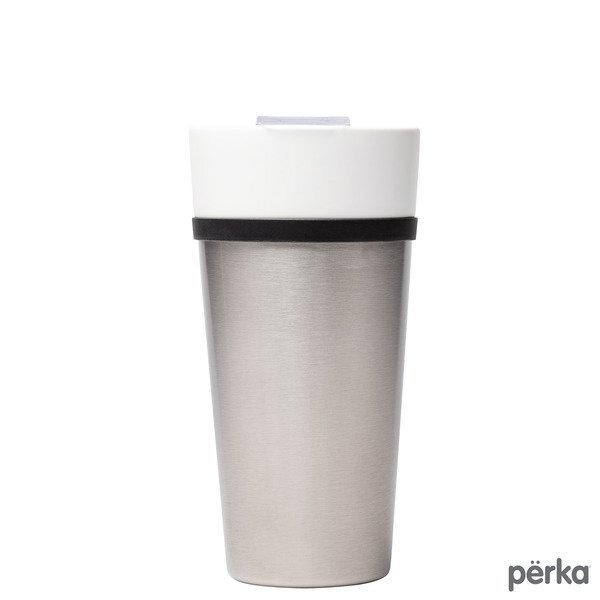 Perka® Linden Double Wall Ceramic & Stainless Steel Tumbler, 14oz.
