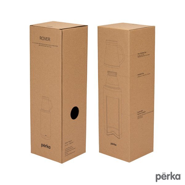Perka® Rover Double Wall Stainless Steel Growler w/ Cup, 51oz.