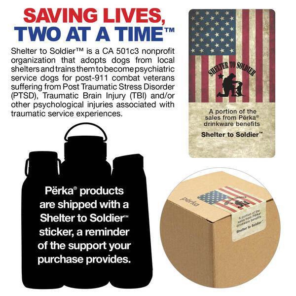 Perka® Rover Double Wall Stainless Steel Growler w/ Cup, 51oz.