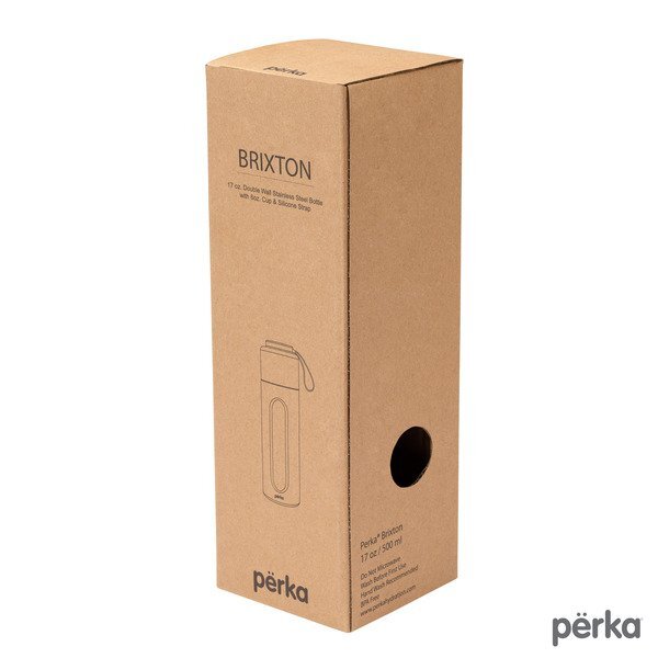 Perka® Brixton Double Wall Stainless Steel Water Bottle, 17oz.