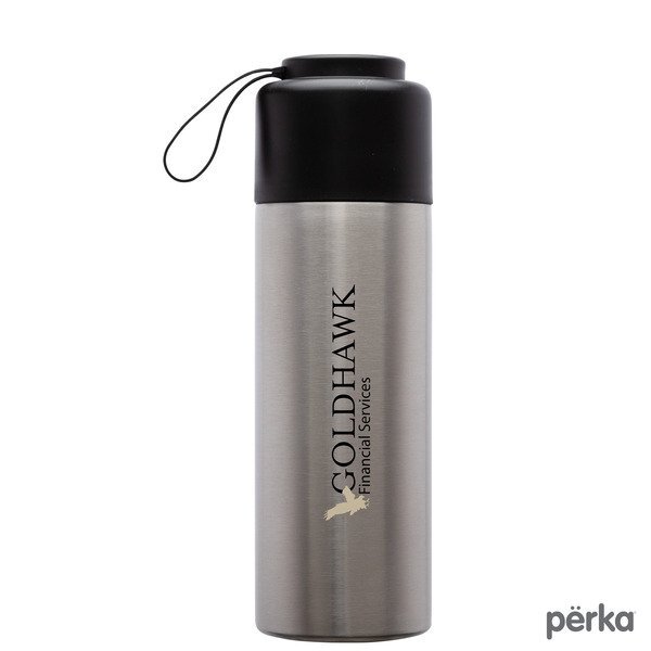 Perka® Brixton Double Wall Stainless Steel Water Bottle, 17oz.