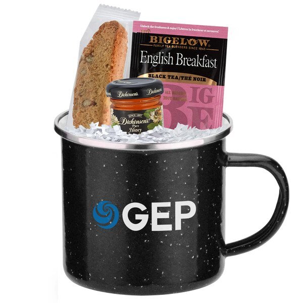 English Breakfast & Speckled Camping Mug Gift Set