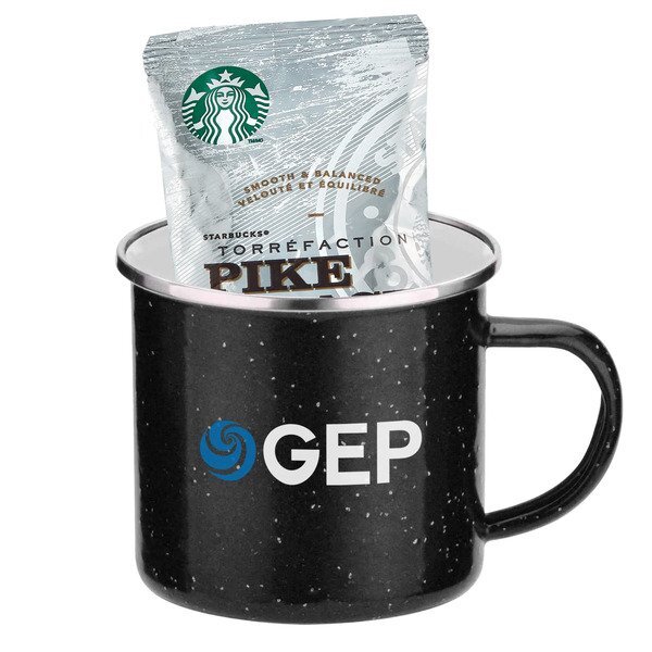 Starbucks® Pike Place Ground Coffee & Speckled Camping Mug Gift Set