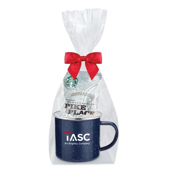 Starbucks® Pike Place Ground Coffee & Speckled Camping Mug Gift Set