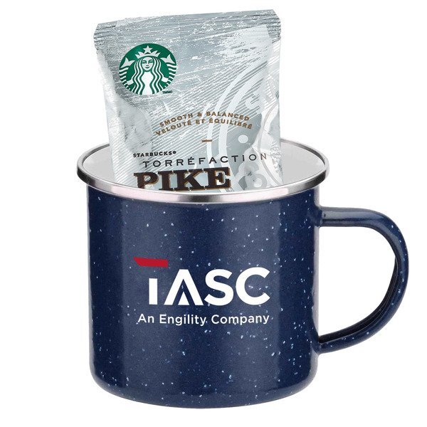 Starbucks® Pike Place Ground Coffee & Speckled Camping Mug Gift Set