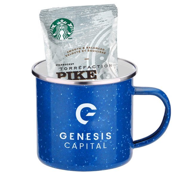 Starbucks® Pike Place Ground Coffee & Speckled Camping Mug Gift Set