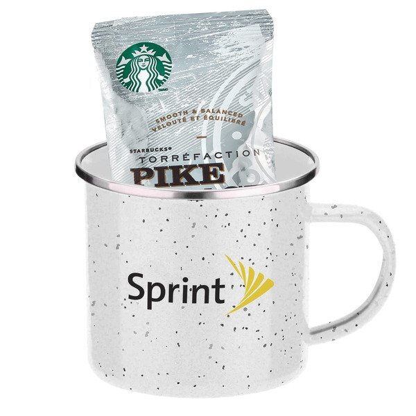 Starbucks® Pike Place Ground Coffee & Speckled Camping Mug Gift Set