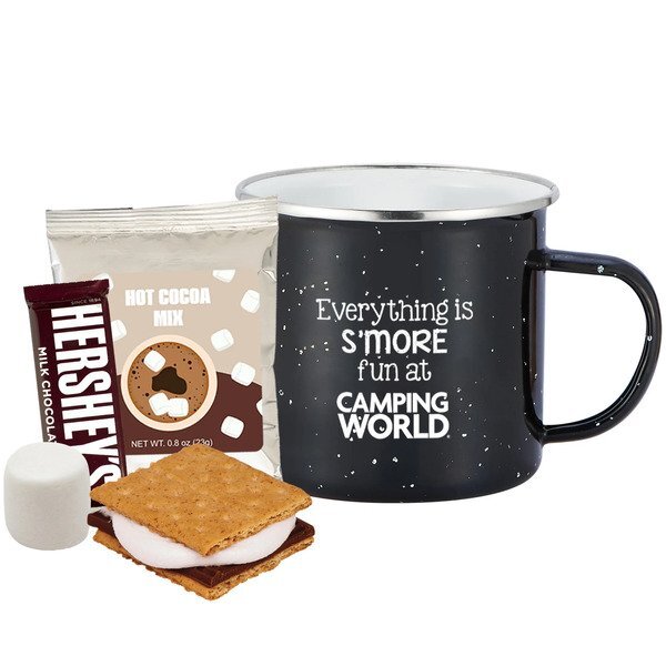 Cocoa, S'mores & Speckled Camping Mug Gift Set