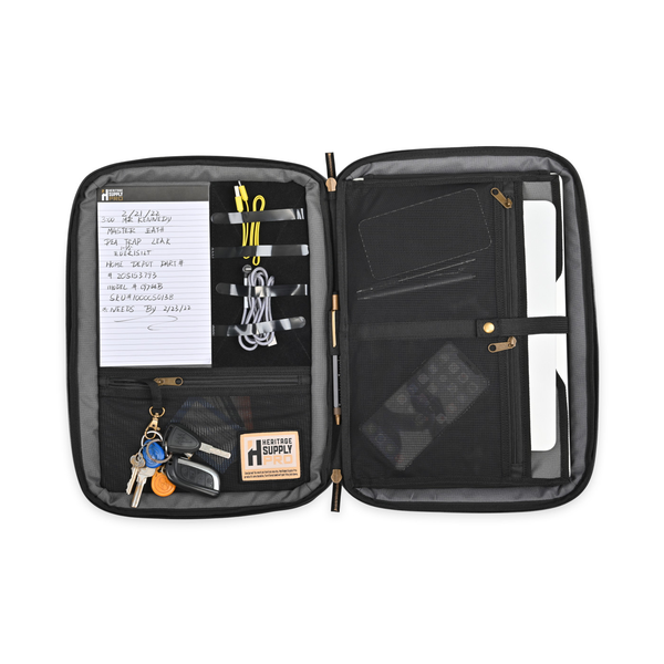Heritage Supply™ Pro Polyester Crossbody Padfolio & Construction Pen Set