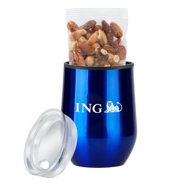 Mixed Nuts & Stemless Wine Tumbler Gift Set