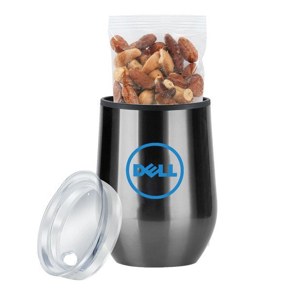 Mixed Nuts & Stemless Wine Tumbler Gift Set