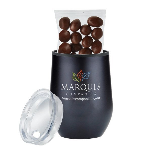 Milk Chocolate Almonds & Stemless Wine Tumbler Gift Set