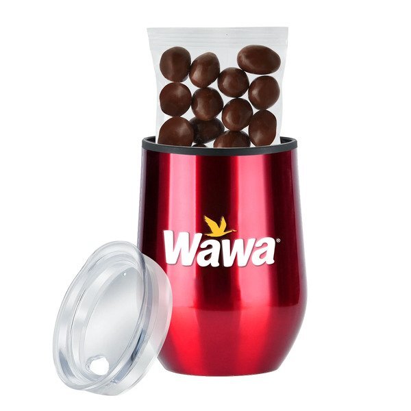 Milk Chocolate Almonds & Stemless Wine Tumbler Gift Set