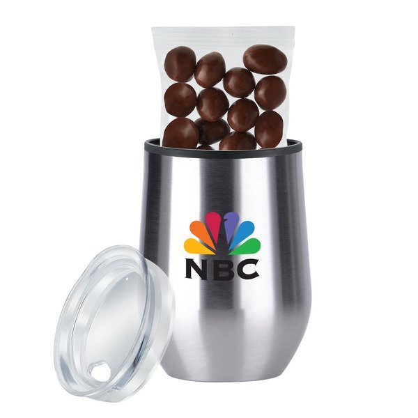 Milk Chocolate Almonds & Stemless Wine Tumbler Gift Set